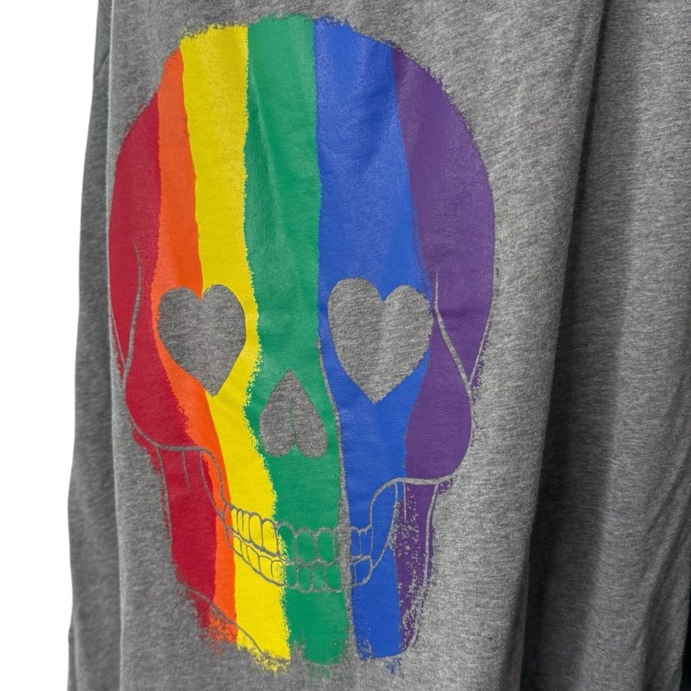 ▪️|EUC| TORRID Celebrate Love Rainbow Pride Off Shoulder Sweatshirt - Picture 3 of 8